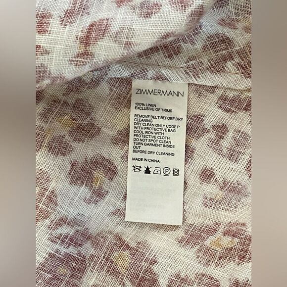 Zimmermann Resistance Safari Shirt Dress size 1/us size 6 - Picture 9 of 10